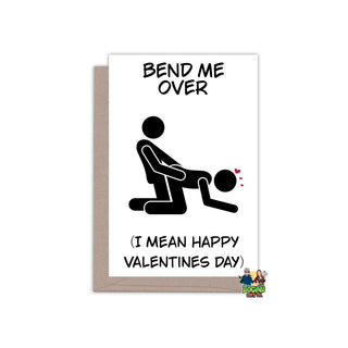 Gay Couple Bend Me Over Valentines Day Card - Bogan Gift Co