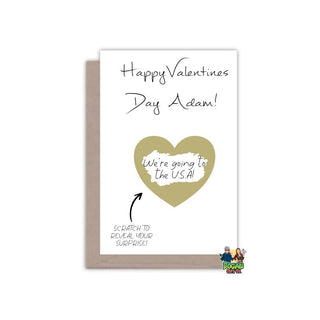 Large Happy Valentines Day Scratch Card - Bogan Gift Co