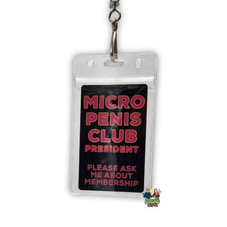 Micro Penis Club President ID Badge - Gag Gift/Stocking Filler - Bogan Gift Co