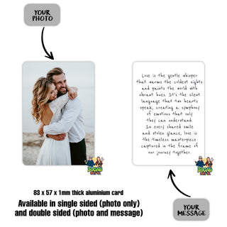 Personalised Photo Wallet Card/Keepsake - Bogan Gift Co